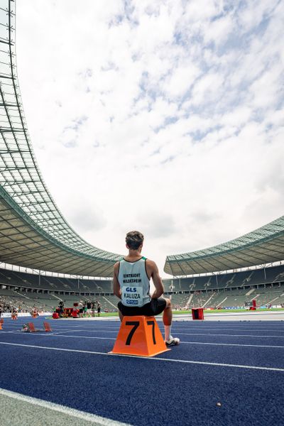 Niclas Jan Kaluza (Eintracht Hildesheim) waehrend der deutschen Leichtathletik-Meisterschaften im Olympiastadion am 25.06.2022 in Berlin